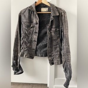 Rag & Bone black distressed denim jacket